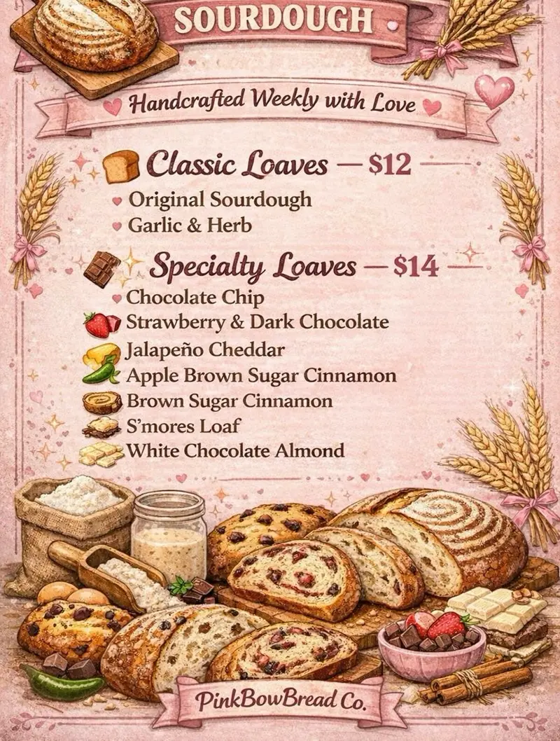 February 2026 illustrated menu