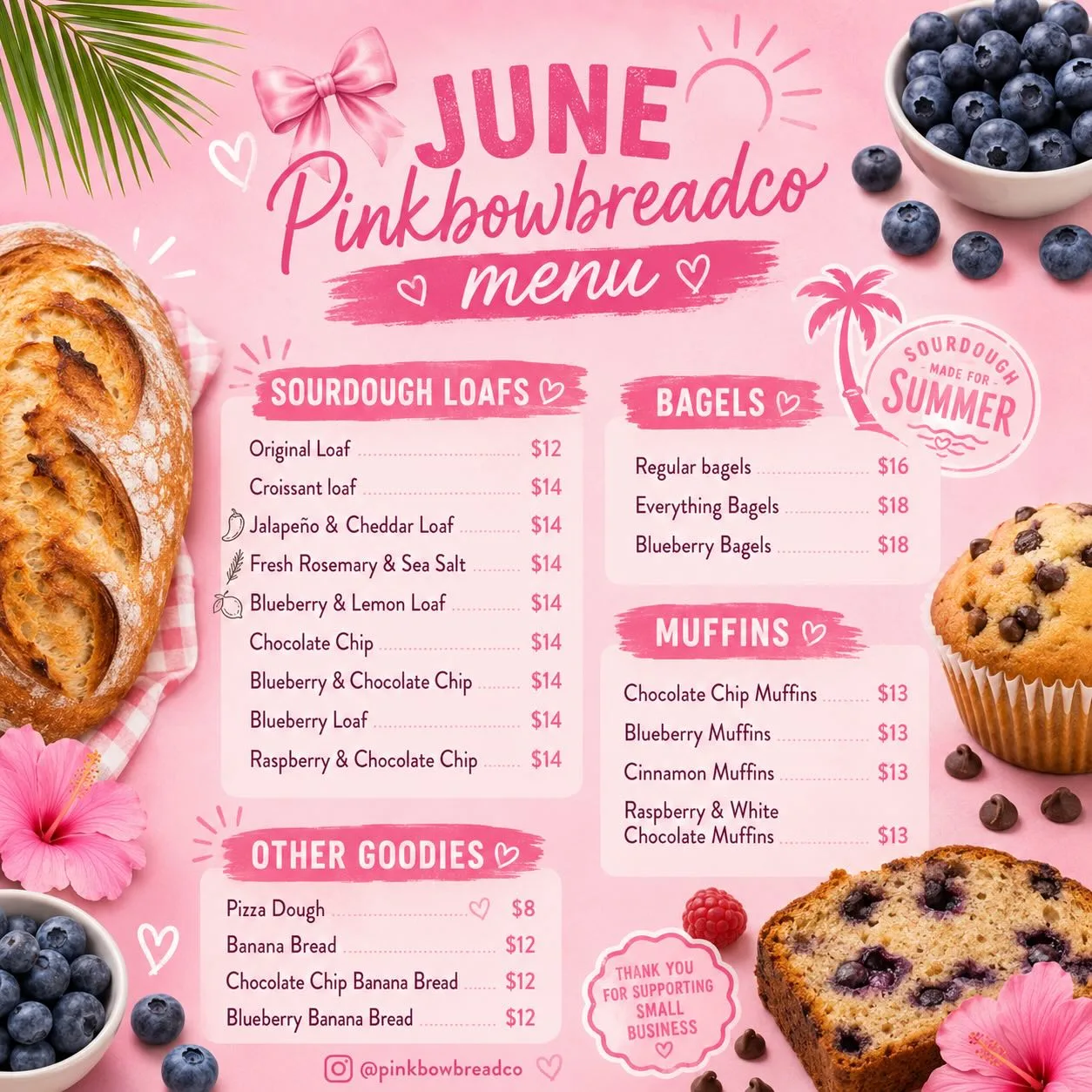 June 2026 illustrated menu